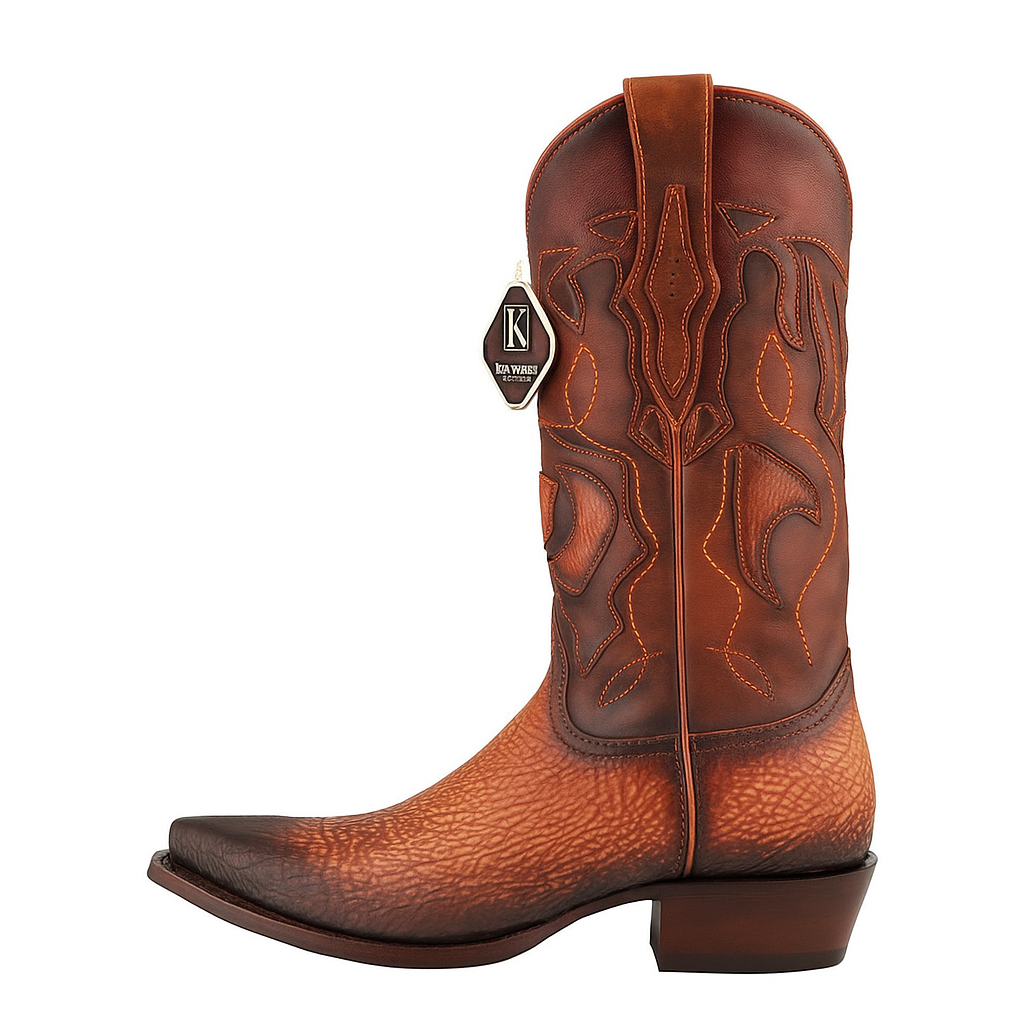 King Exotic Shark Snip Toe Western Boots
