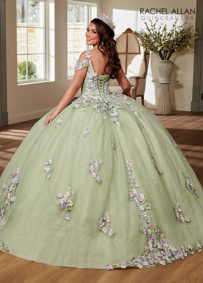 Rachel Allan RQ1125 Cold Shoulder Quinceanera Dress