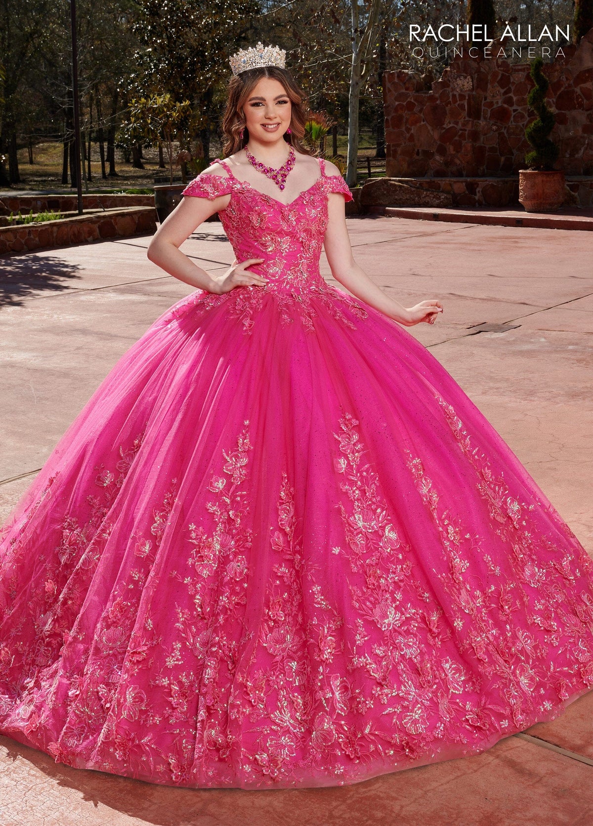 Rachel Allan RQ1126 Cold Shoulder Quinceanera Dress