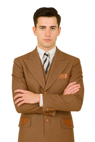 Denim 3-Piece Cotton Vested Suit