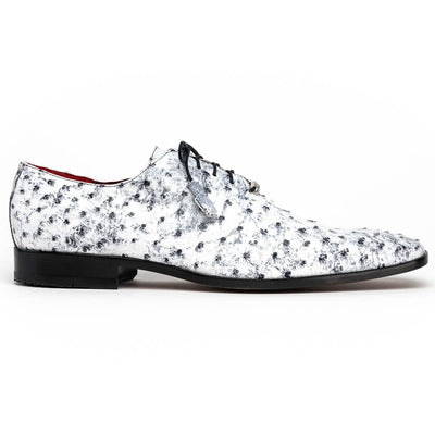 Marco Di Milano Criss Ostrich Quill Dress Oxfords Newspaper