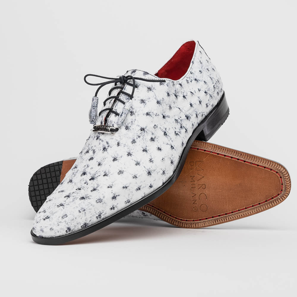 Marco Di Milano Criss Ostrich Quill Dress Oxfords Newspaper