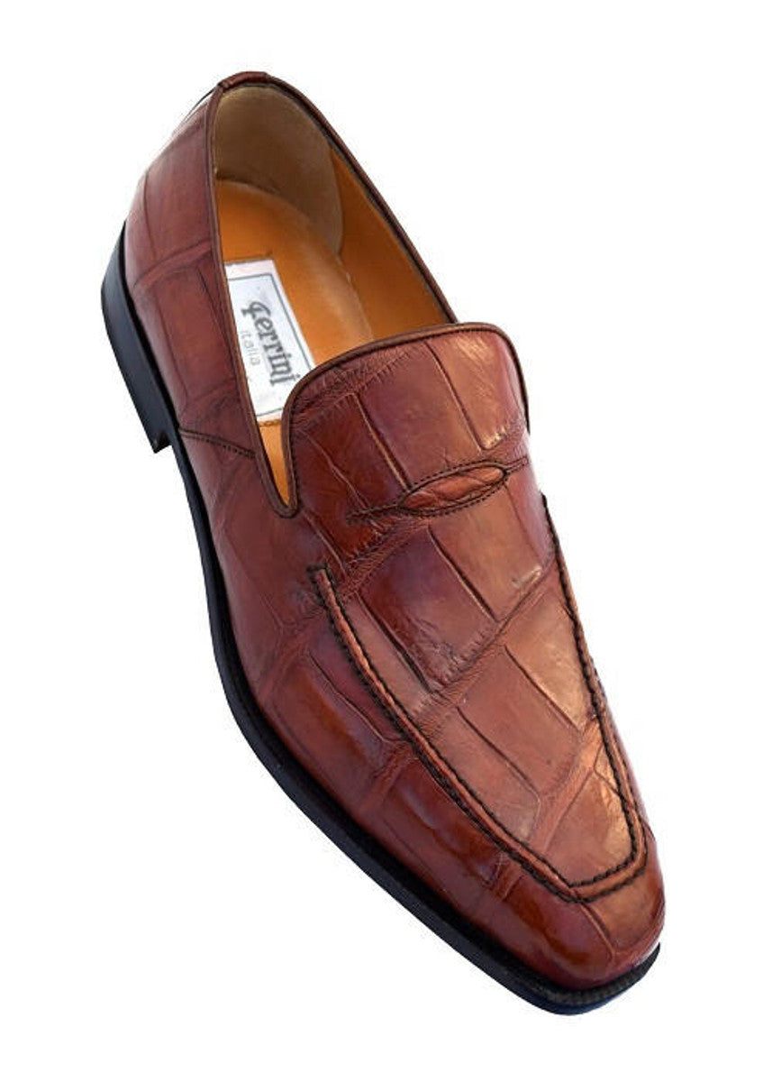 Ferrini Crocodile Leather Loafers for Men
