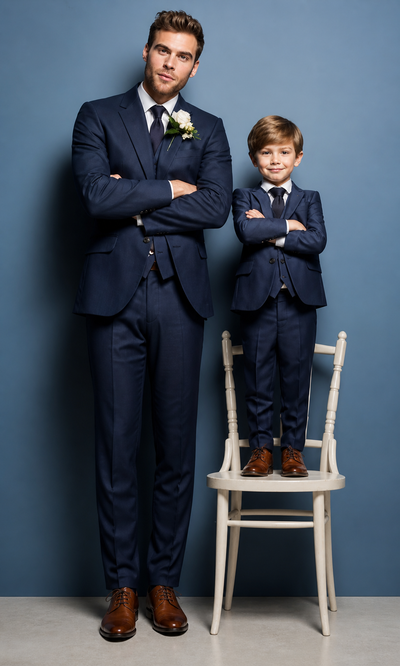 Dad And Son Matching Suits - Blue Dad and Son Outfits