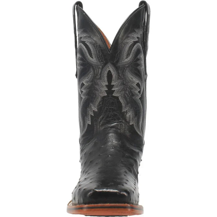 Dan Post Alamosa Full Quill Ostrich Boots Black