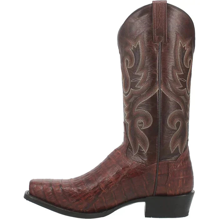 Dan Post Caiman Belly Square Toe Boots Brass