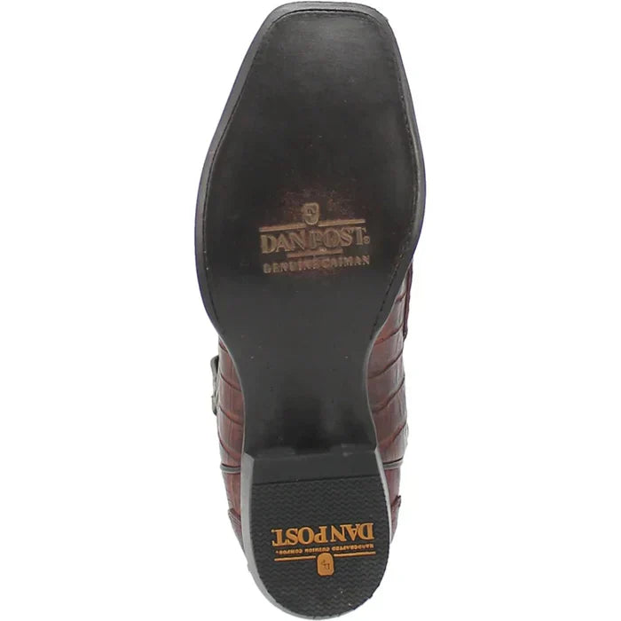 Dan Post Caiman Belly Square Toe Boots Brass