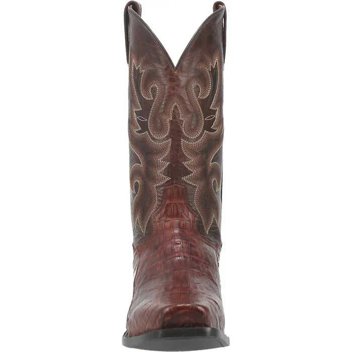 Dan Post Caiman Belly Square Toe Boots Brass
