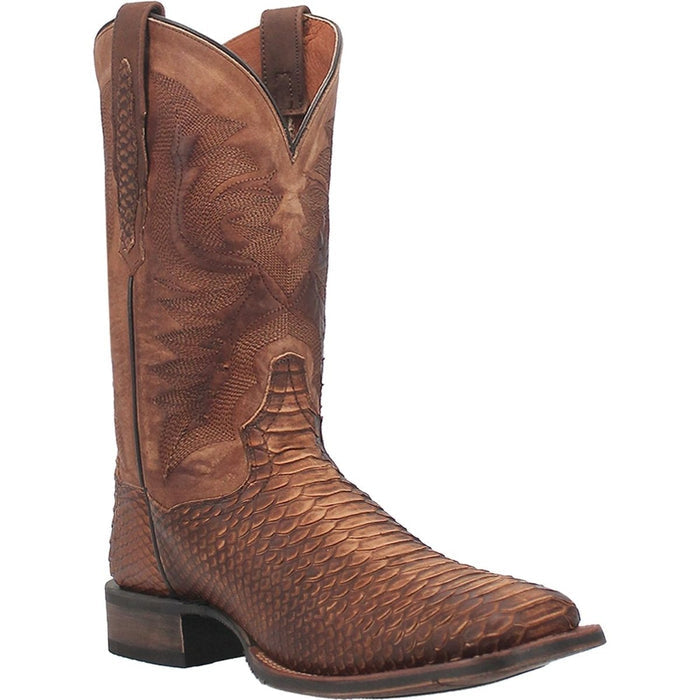 Dan Post Python Print Square Toe Boots Brown