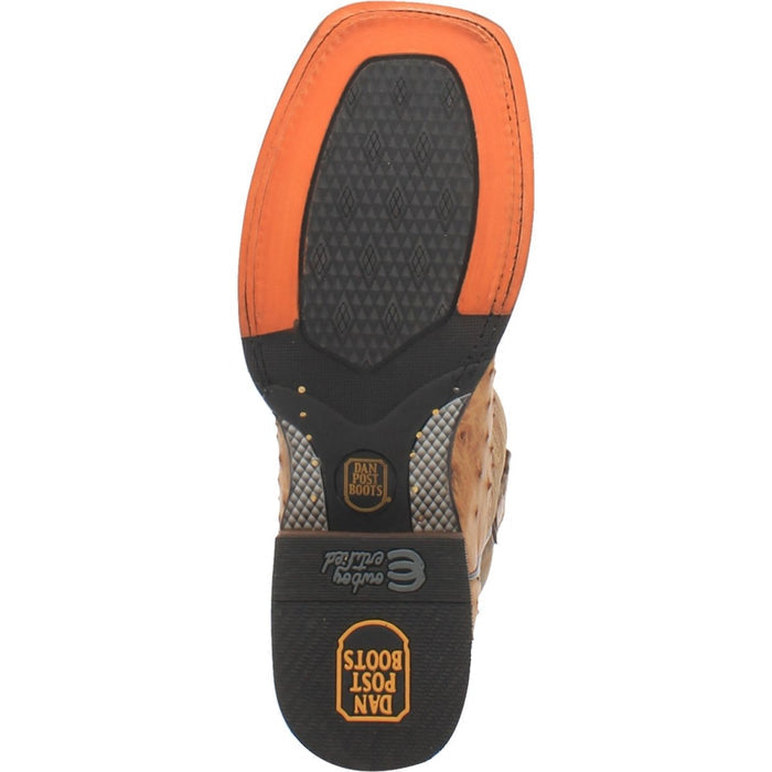 Dan Post Kershaw Full Quill Ostrich Boots Saddle