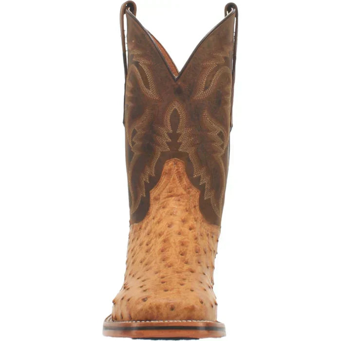 Dan Post Kershaw Full Quill Ostrich Boots - Saddle