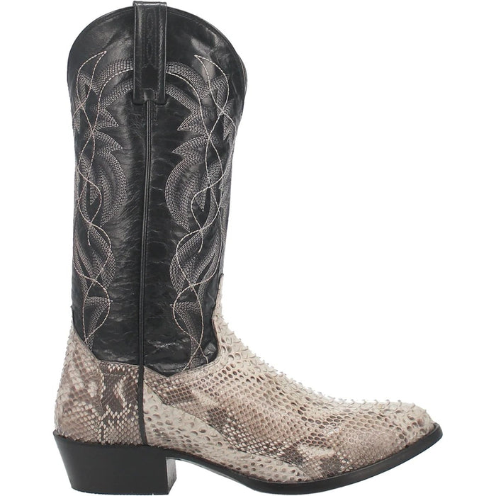Manning Python Snakeskin Round Toe Cowboy Boots