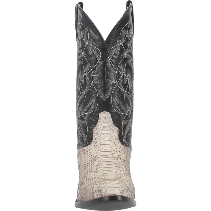 Manning Python Snakeskin Round Toe Cowboy Boots