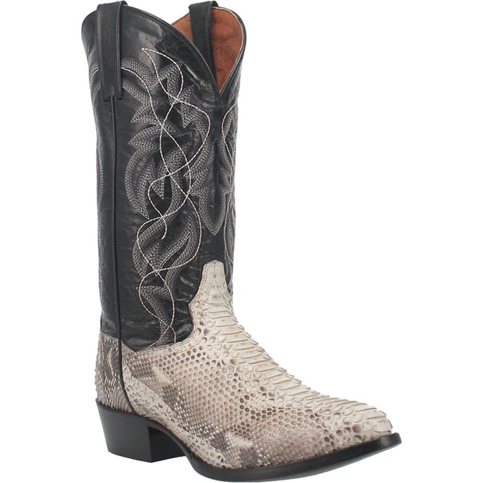 Manning Python Snakeskin Round Toe Cowboy Boots