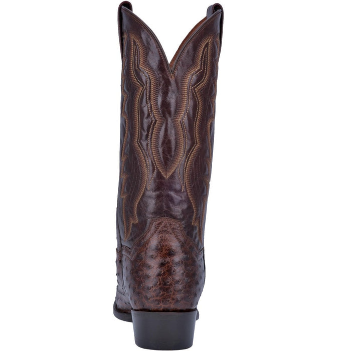 Dan Post Pershing Full Quill Ostrich Boots Brass