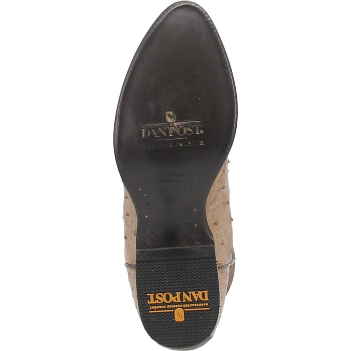 Dan Post Pershing Ostrich Leather Boots - Brass