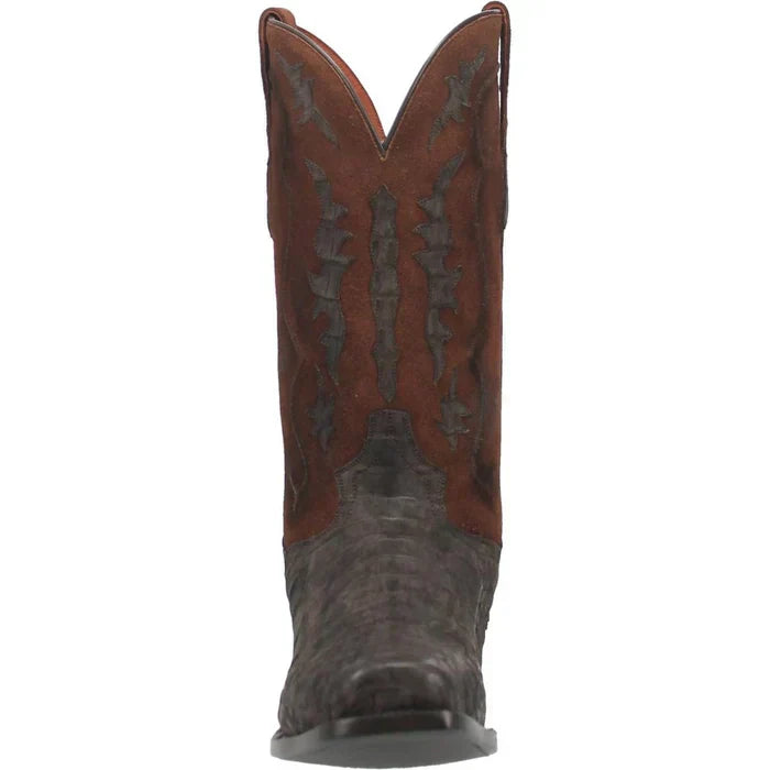 Dan Post Stalker Caiman Square Toe Boots Brown