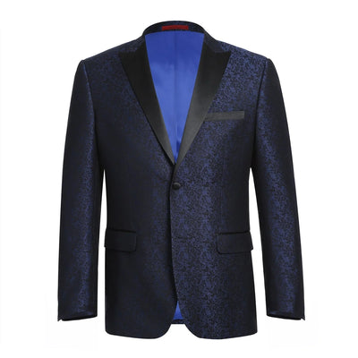 Men's Slim Fit Dark Blue Tuxedo Blazer