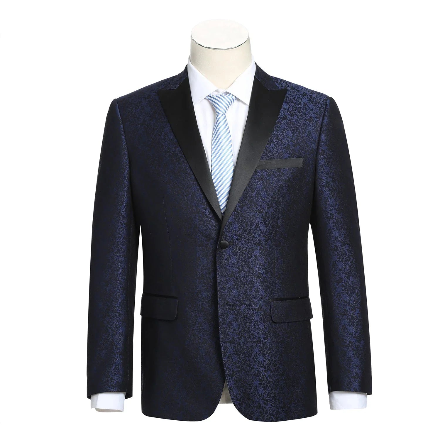 Men's Slim Fit Dark Blue Tuxedo Blazer