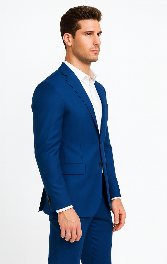 Dark Royal Blue ~ Bright Blue Indigo ~ Cobalt Blue 2 Button 3 Pieces Vested Suits