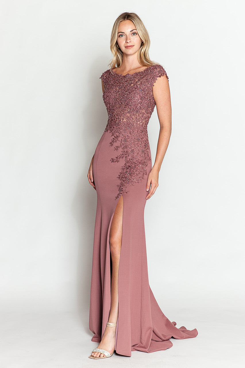 Womens Nude Color Dress Perfect For Formal and Prom | Evening Gown By 8343