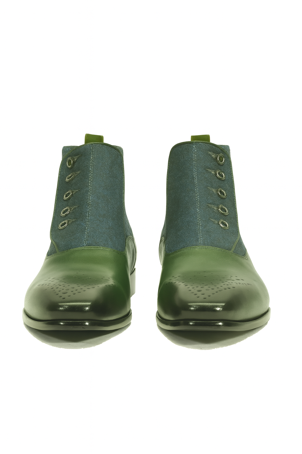 Deerskin Cowboy Boots - Emerald Deerskin Boots - Deer Boots - Deer Skin Boots