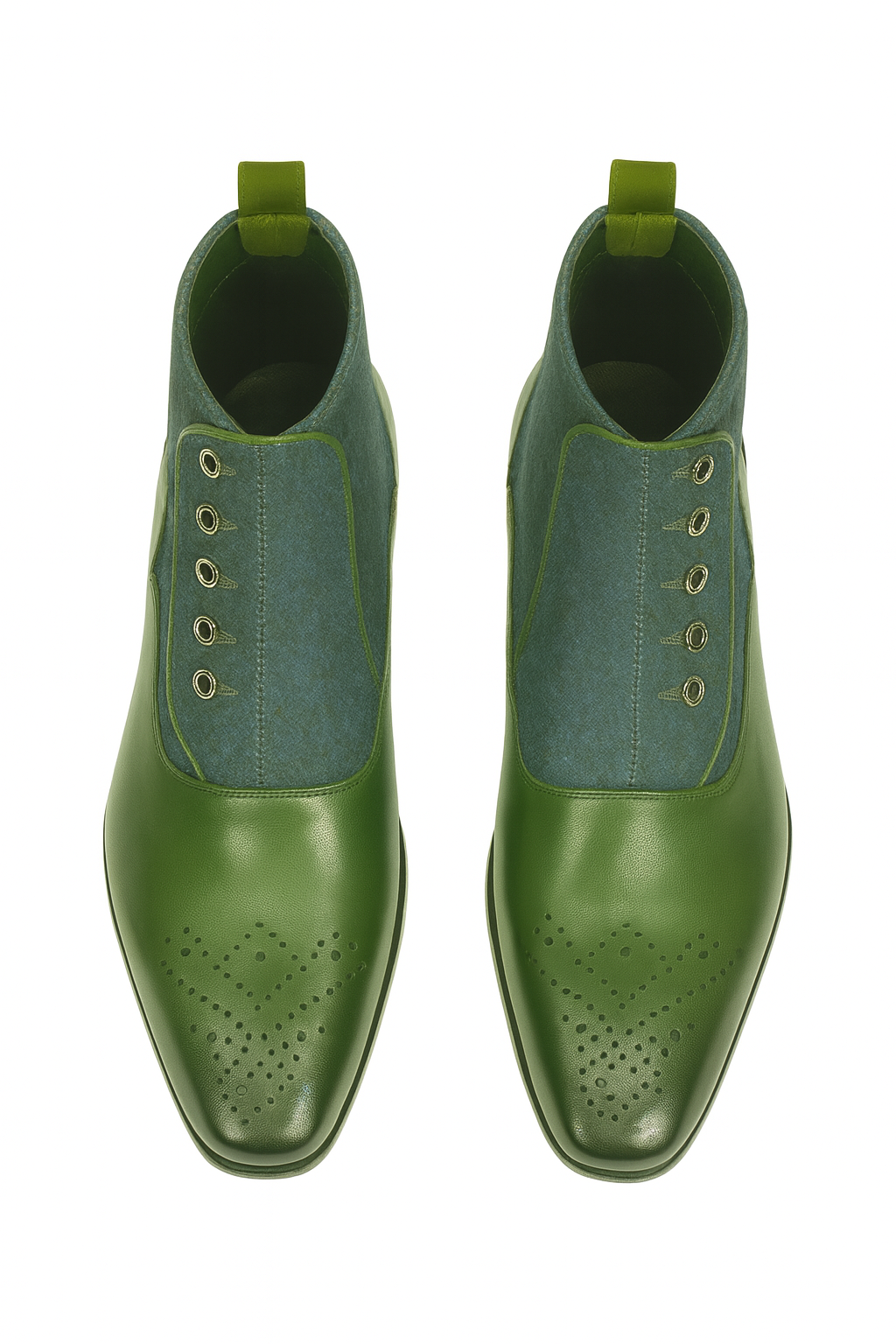 Deerskin Cowboy Boots - Emerald Deerskin Boots - Deer Boots - Deer Skin Boots