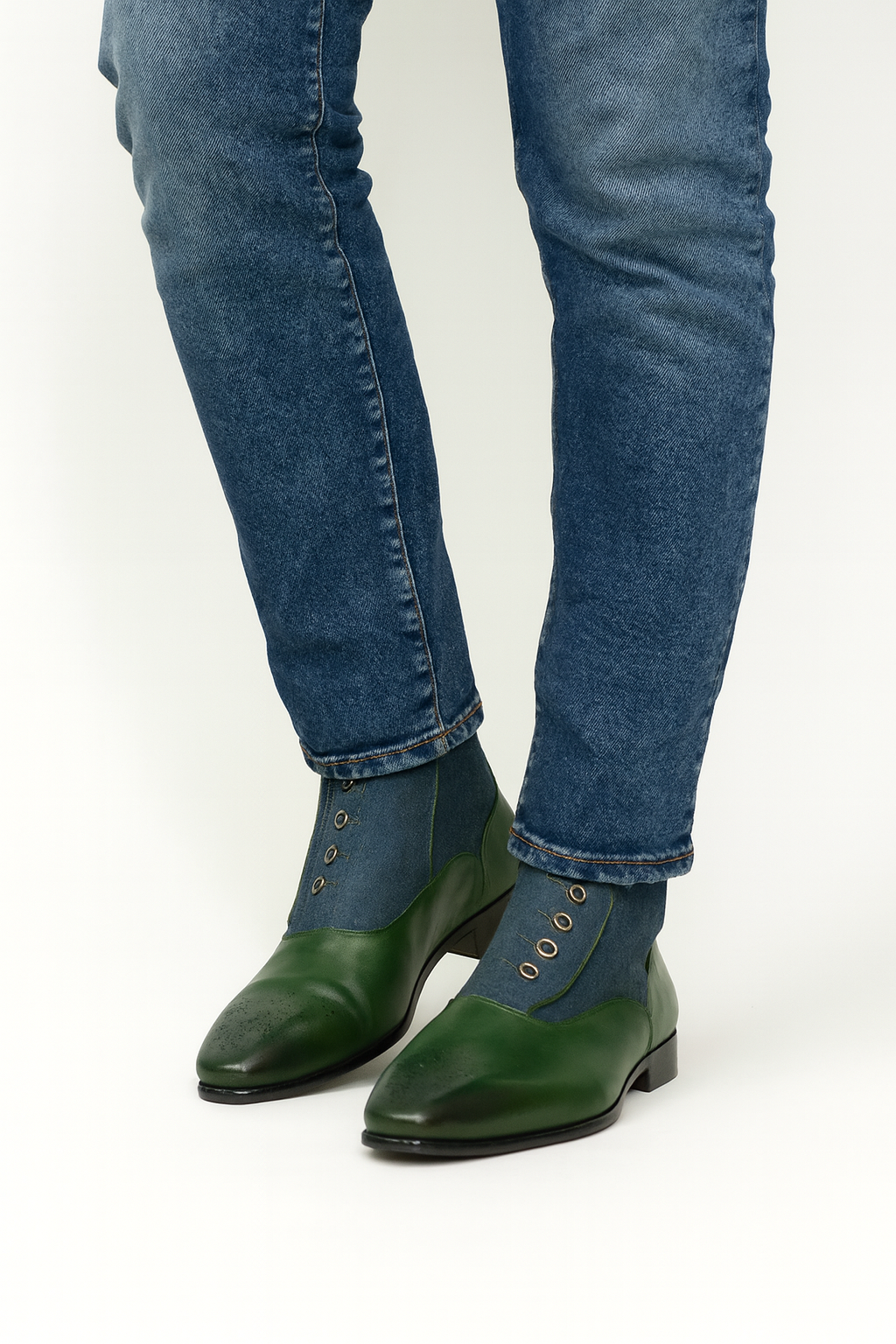 Deerskin Cowboy Boots - Emerald Deerskin Boots - Deer Boots - Deer Skin Boots