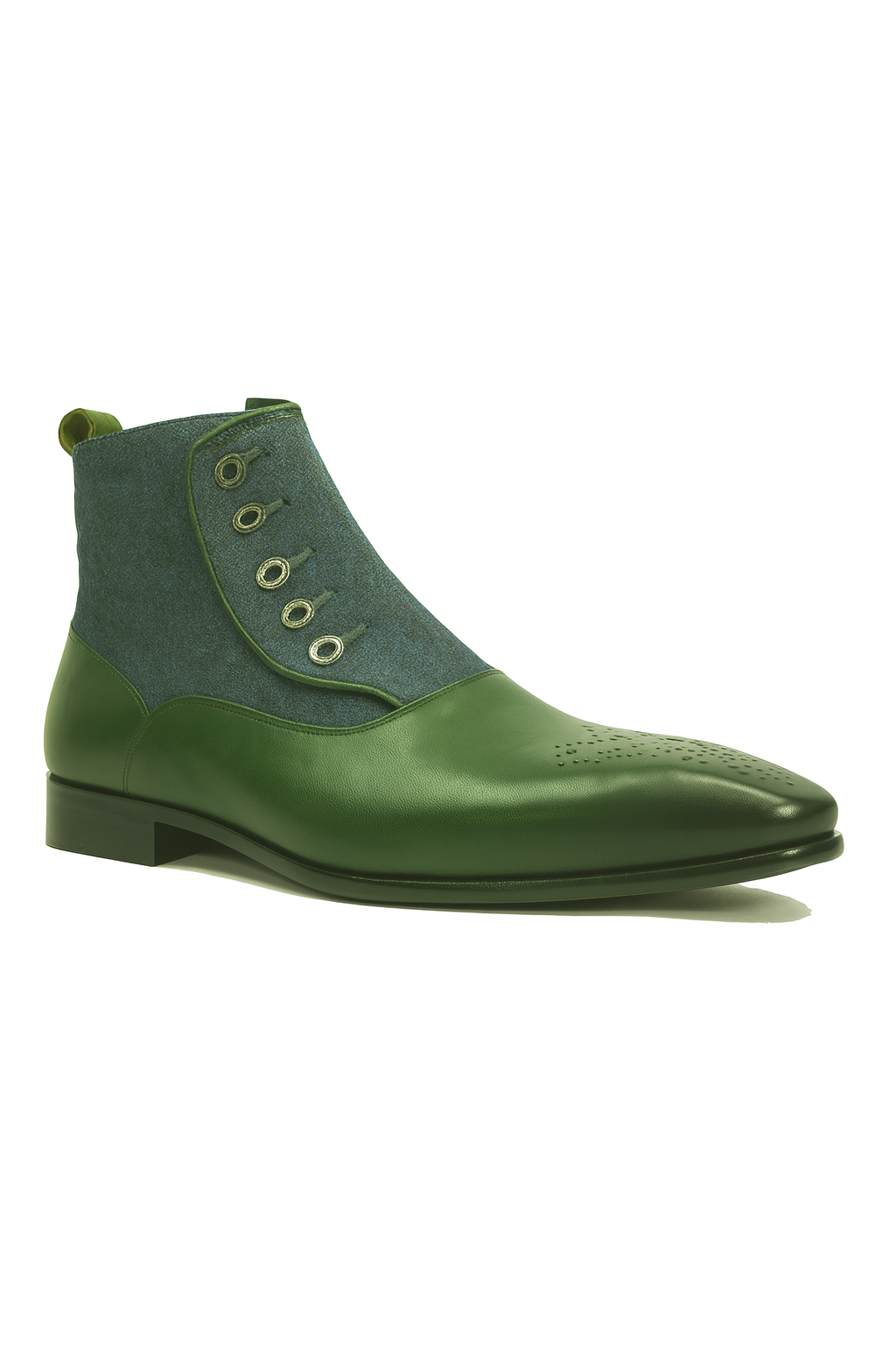 Deerskin Cowboy Boots - Emerald Deerskin Boots - Deer Boots - Deer Skin Boots
