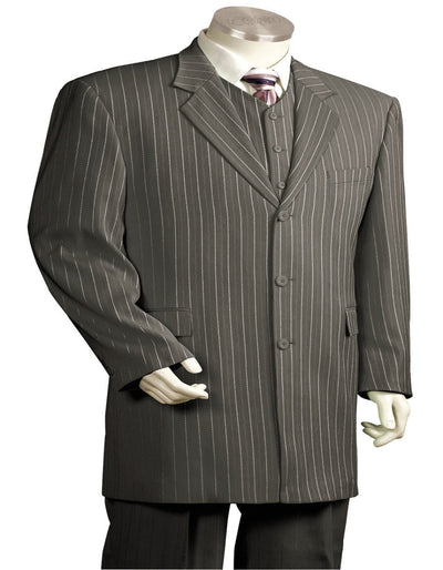 Men's Gangster Pinstripe Vest Suit