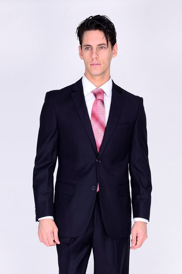 Mantoni Navy Wool Business Suit