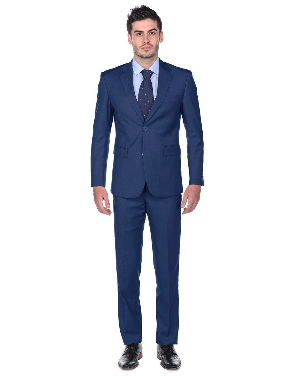 Dusty Blue Linen Suit for Men - Summer Wedding