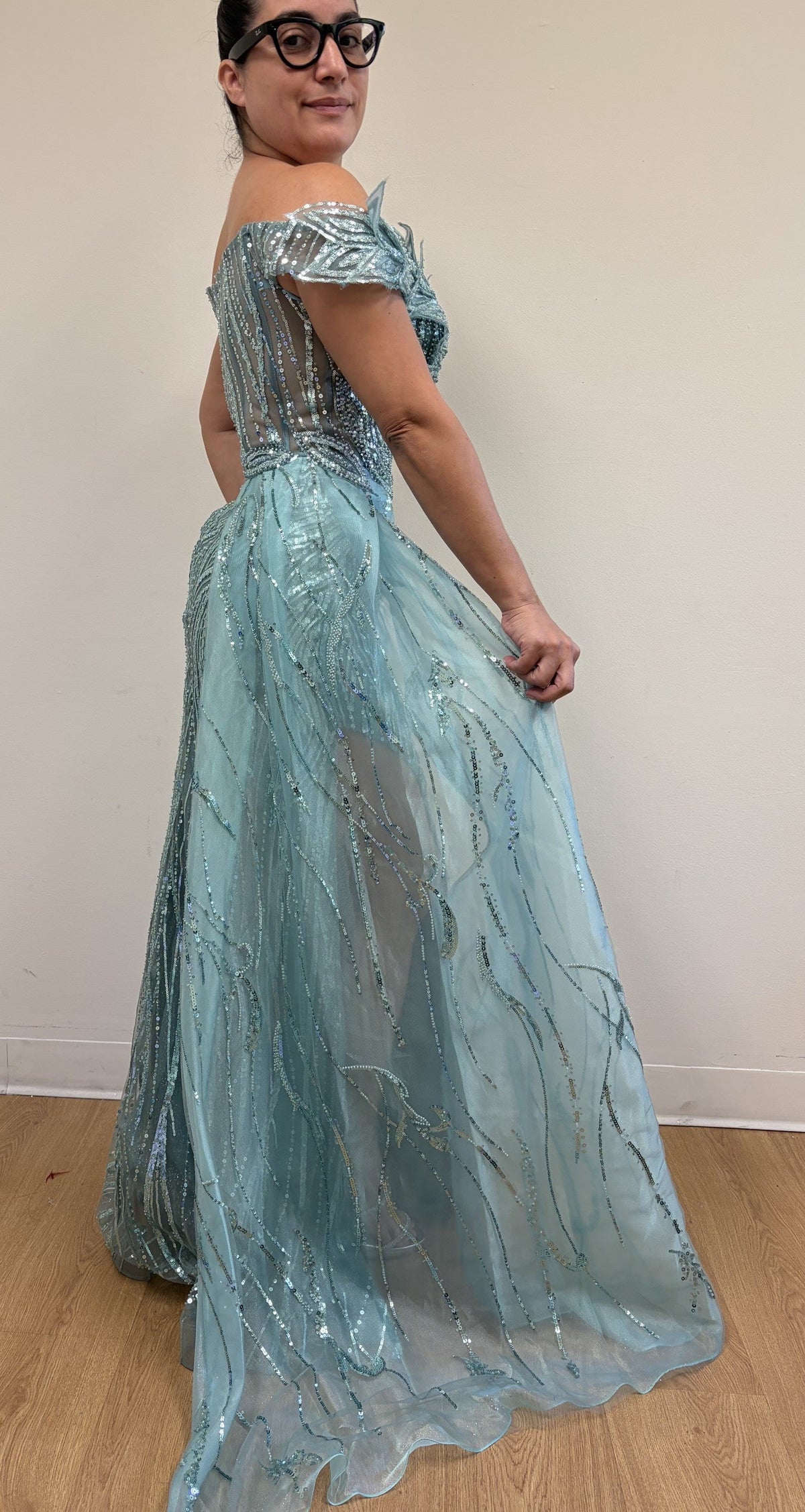 Royal Queen RQ8100 Jeweled Lace Appliqued Formal Gown