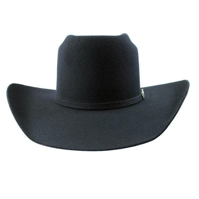 6X Black Brick Crown Wool Felt Hat