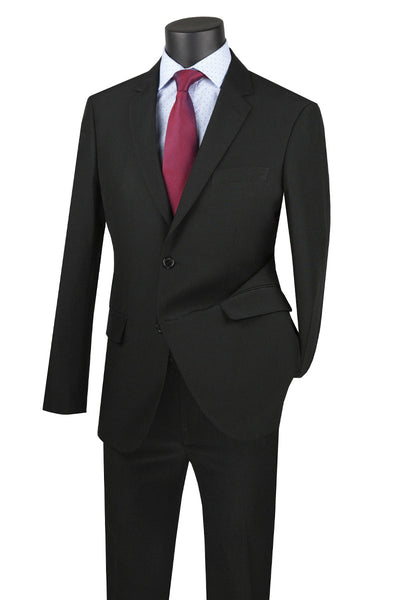 Classic Black 2 Button Suit for Men