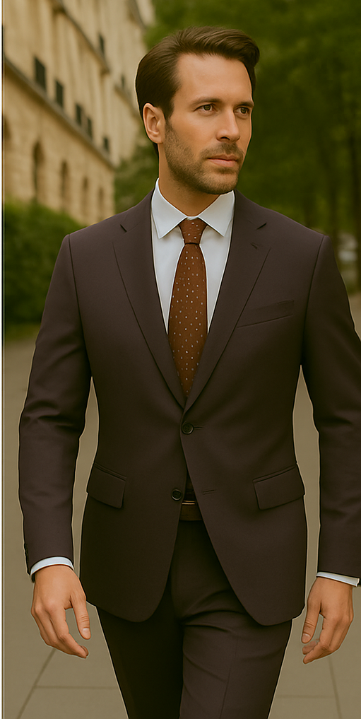 Italian Modern Fit Wool Suit by Statement