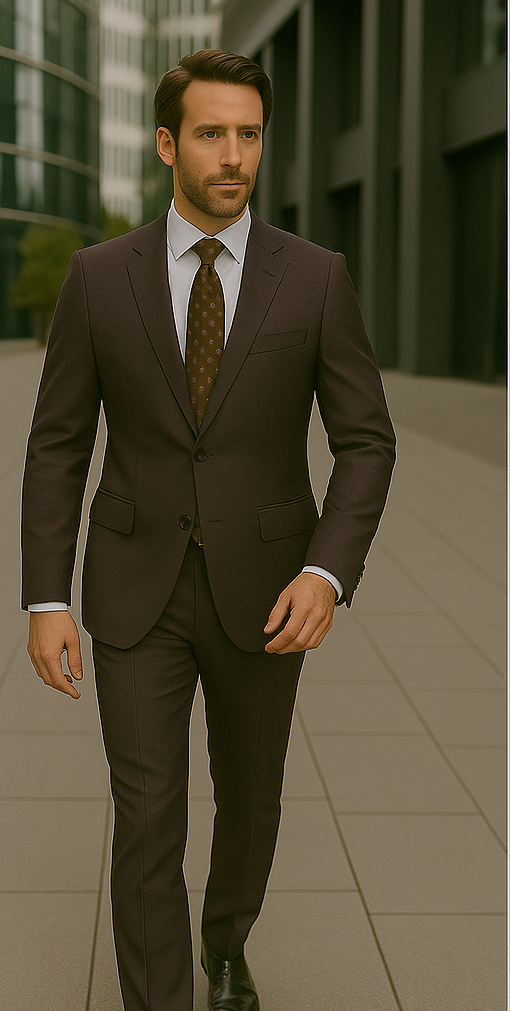 Italian Modern Fit Wool Suit by Statement