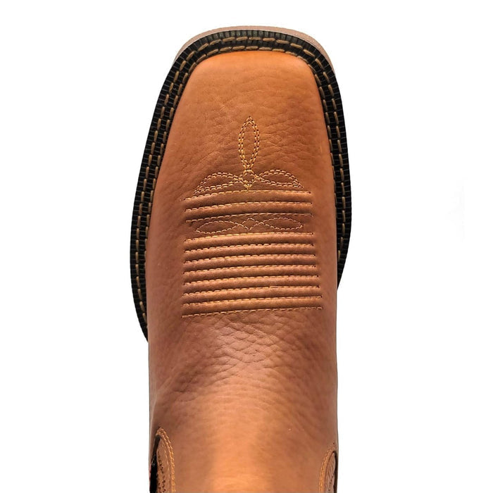 El Besserro Men's Square Toe Leather Ankle Boots Honey