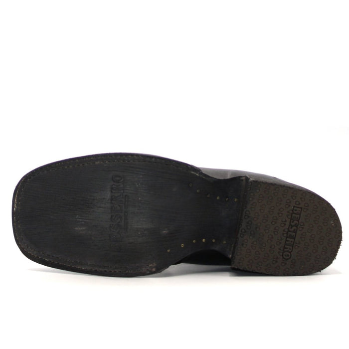 El Besserro Square Toe Print Stingray Ankle Boots Black