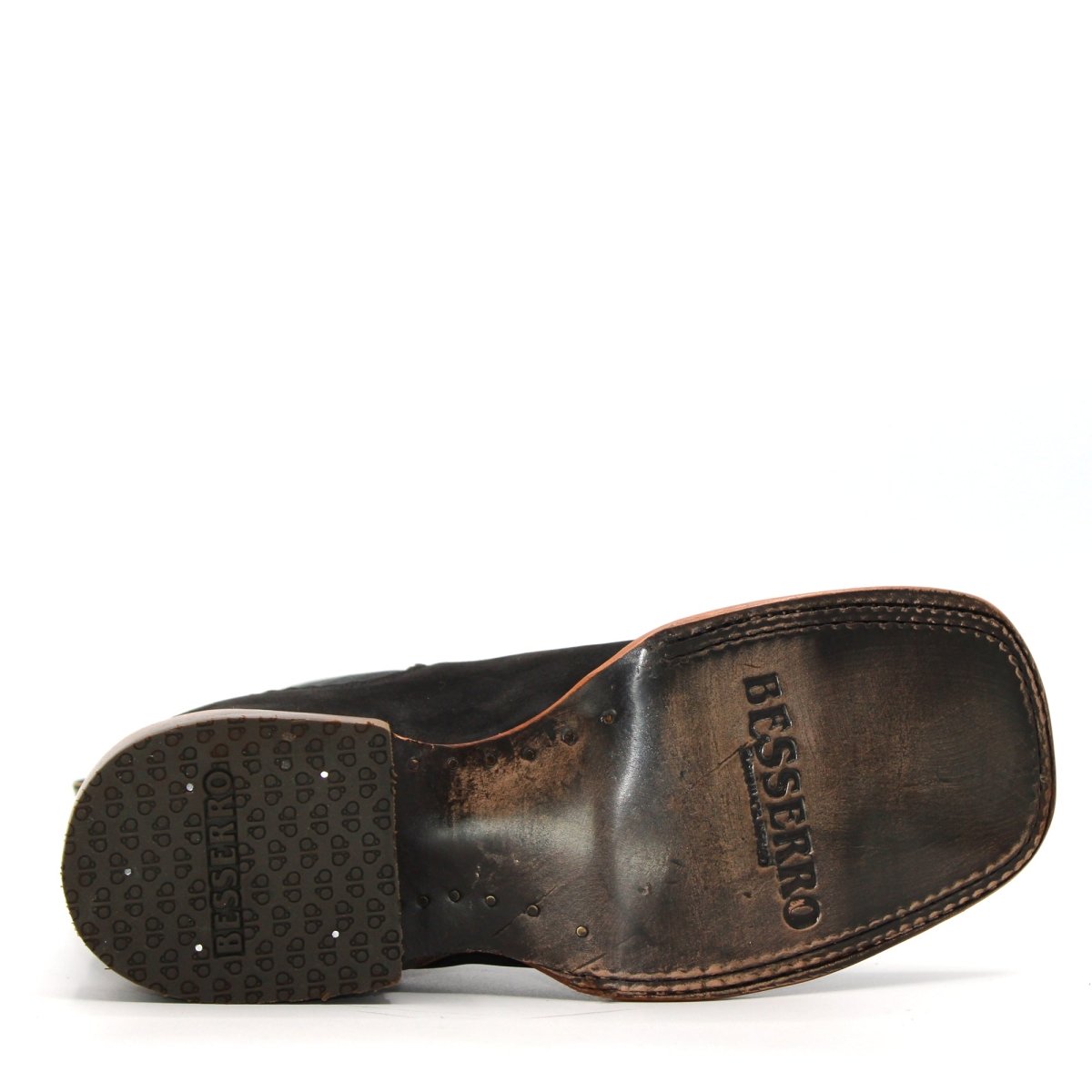 El Besserro Women's Square Toe Ankle Boots - Black Suede