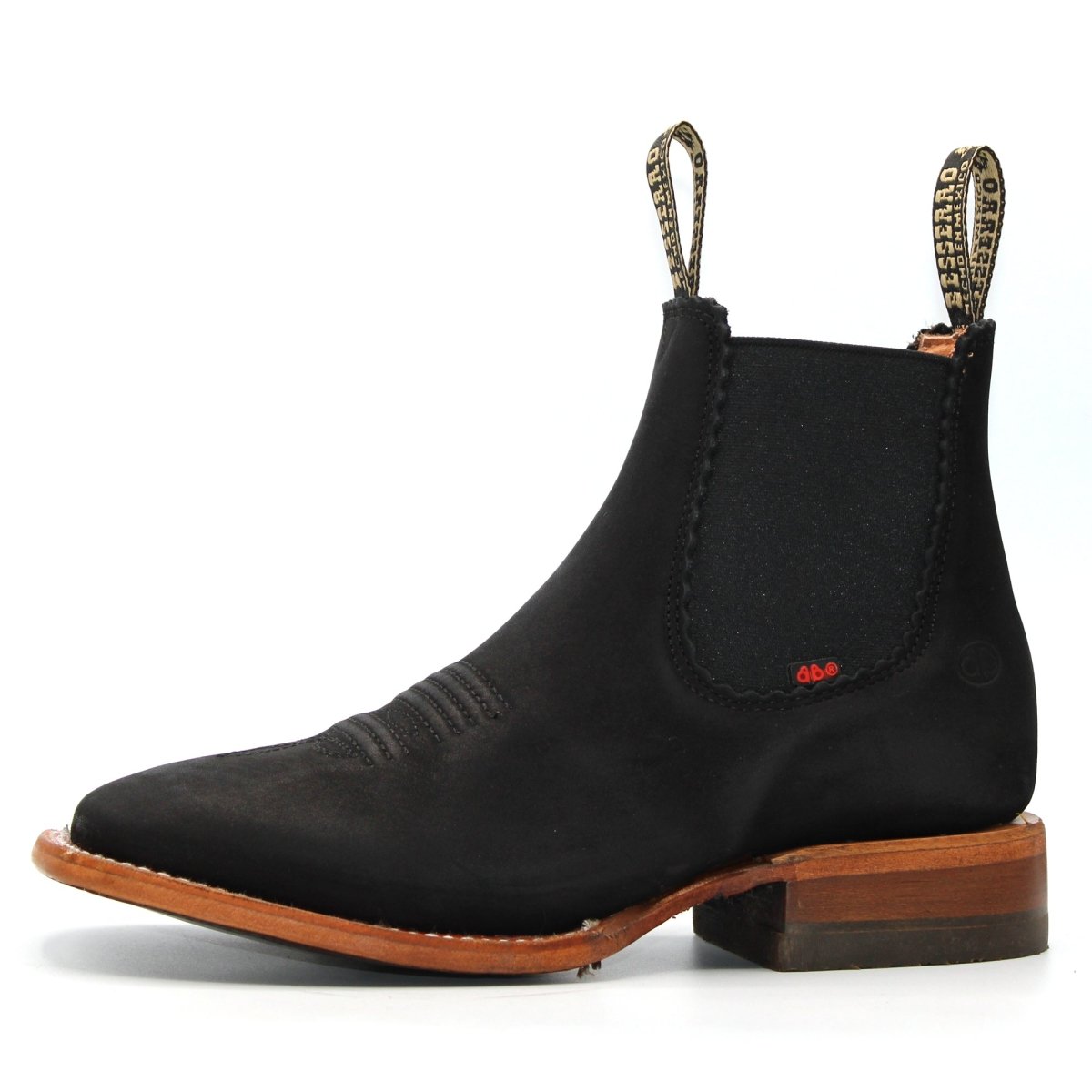 El Besserro Women's Square Toe Ankle Boots - Black Suede