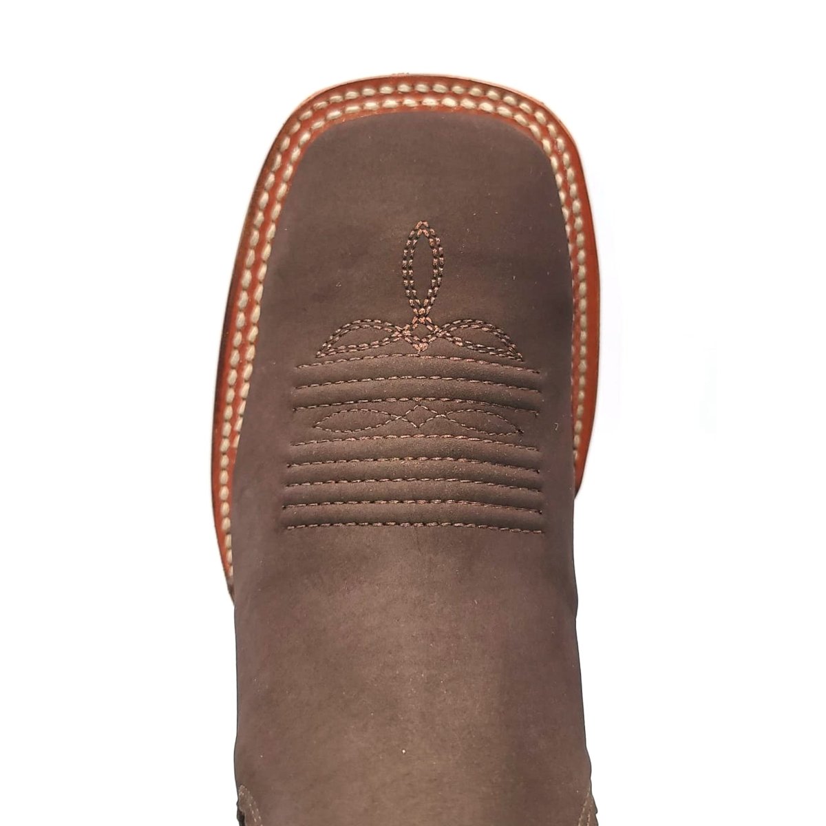 El Besserro Women's Square Toe Leather Ankle Boots Brown