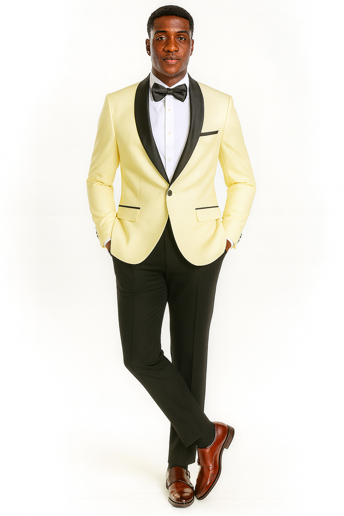 Big and Tall Ivory Suit for Men - 4-Piece Set