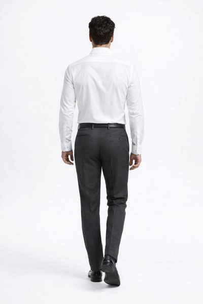 Verno Men's Classic White Cotton Dress Shirt