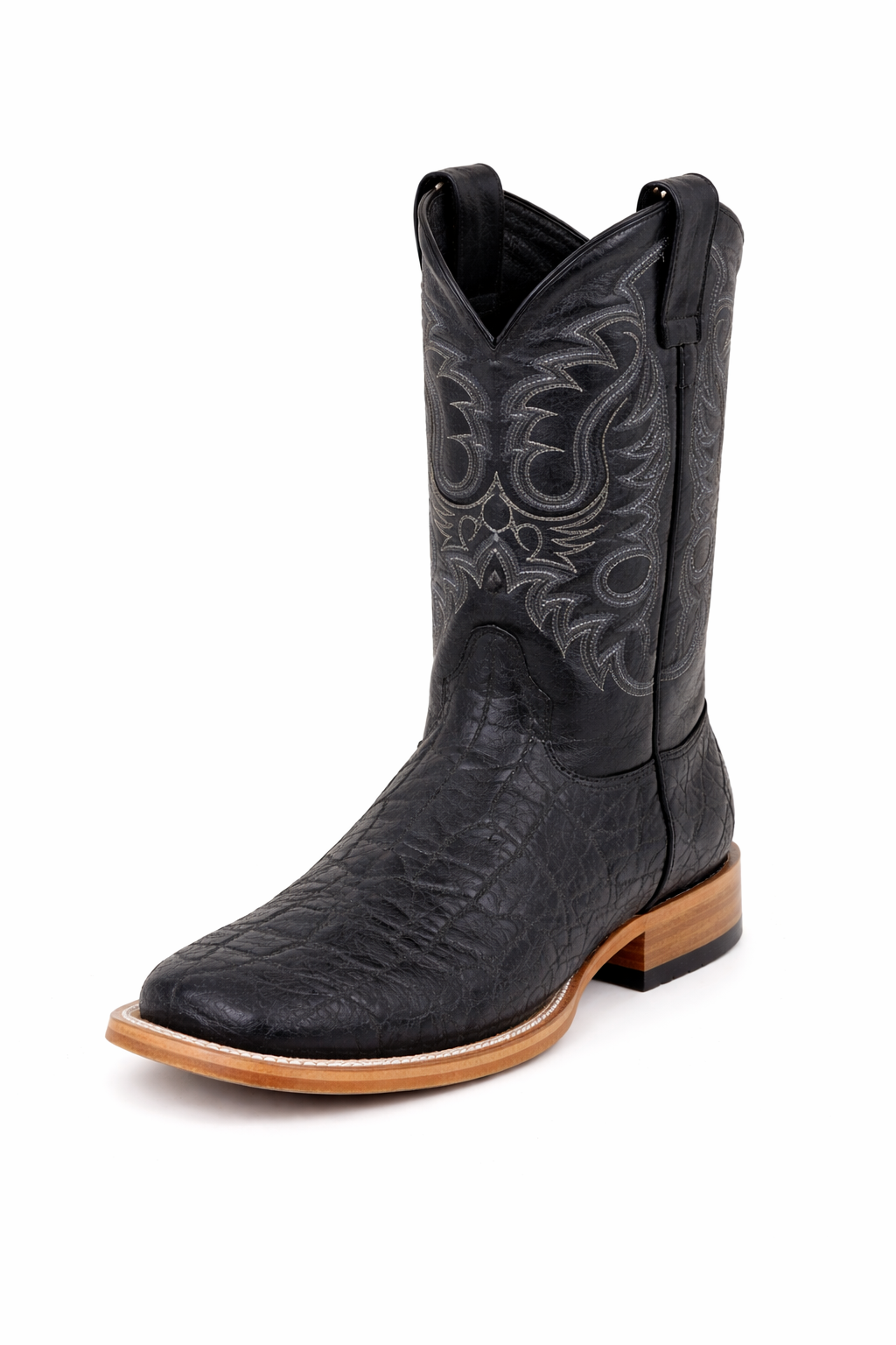 Elephant Print Square Toe Boots