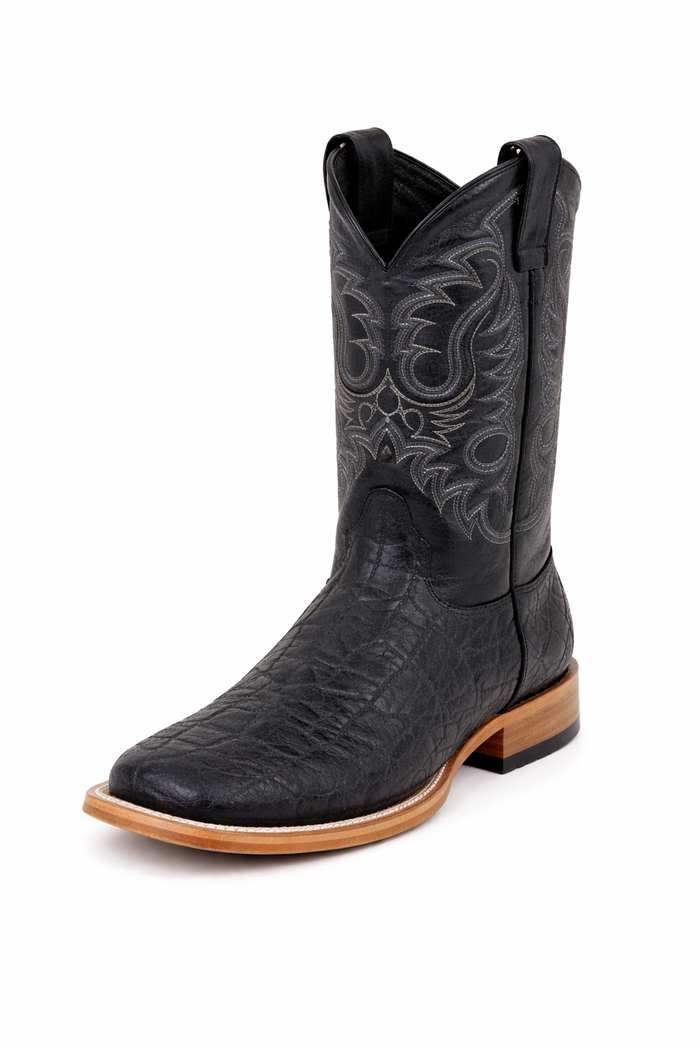 Elephant Print Square Toe Boots