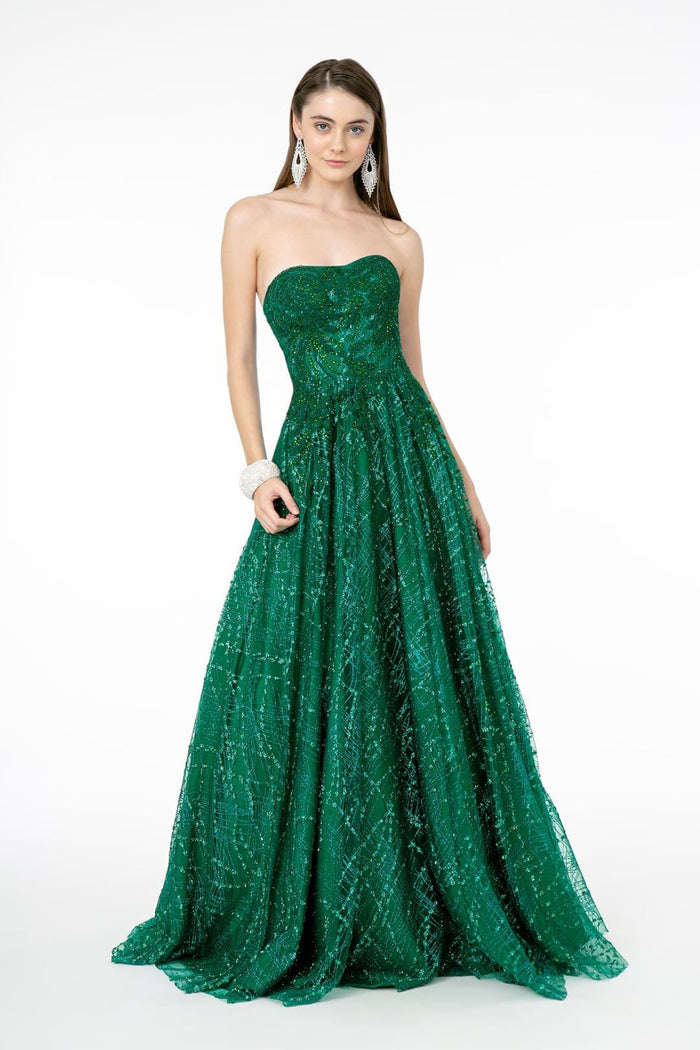 Mesh A-Line Pageant Dress by Elizabeth KGL2921