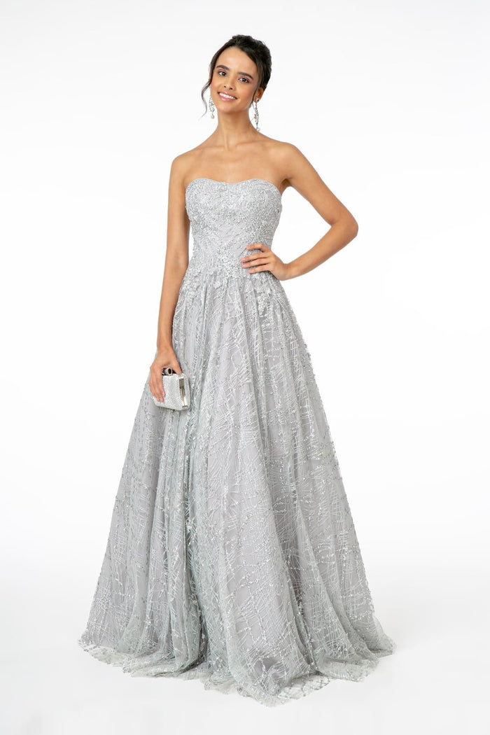 Mesh A-Line Pageant Dress by Elizabeth KGL2921