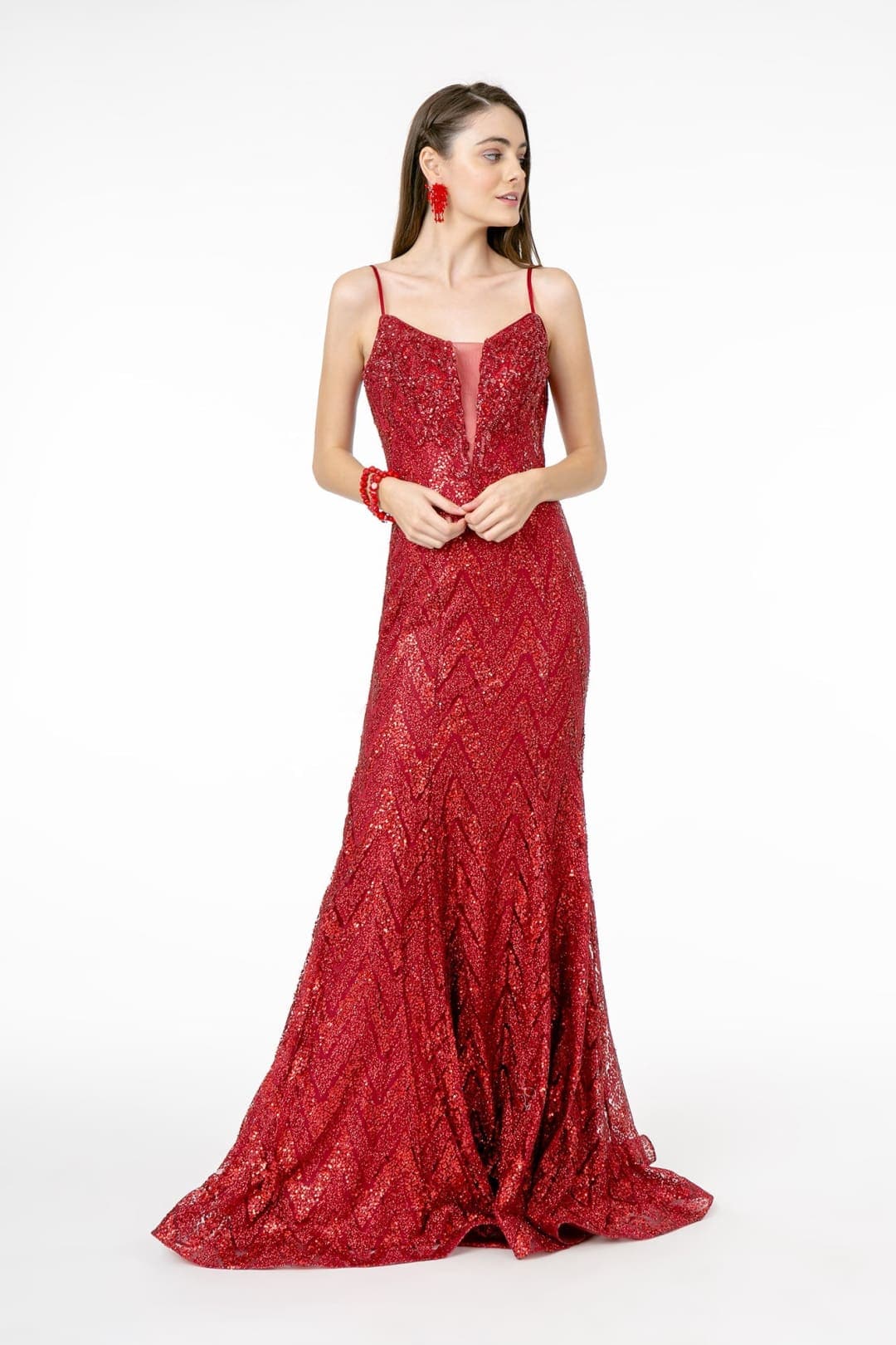 Sequin Mermaid Gown by Elizabeth KGL2950
