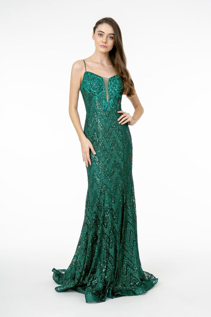 Sequin Mermaid Gown by Elizabeth KGL2950